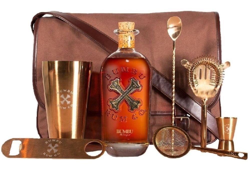 Bumbu Rum 0,7l 35% + Barová  sada v batohu